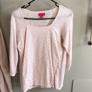 Long sleeve blush pink blouse